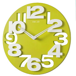 Horloge murale décorative 3d horloge créative analogique pour la maison cuisine chambre vert