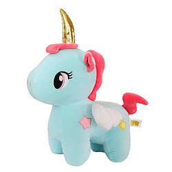 Mignon Arc-en-ciel Licorne En Peluche Figurine Peluches Pour Enfants Cadeaux Bleu 10 Cm pas cher