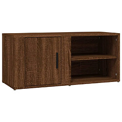 vidaXL Meuble TV Chêne marron 80x31,5x36 cm Bois d'ingénierie