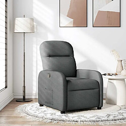 vidaXL Fauteuil inclinable Gris foncé Tissu