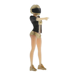 1:64 Scène Casque Fille Scénario Modèle Ensemble Pour Enfants Jouet Groupe Noir