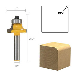 Avis 4 pièces 1/4 pouce tige ronde-au-dessus des Bits de routeur coin arrondi bord-formant le jeu de Bits de routeur | 1/2 ''3/8'' 1/4 ''1/8'' rayon