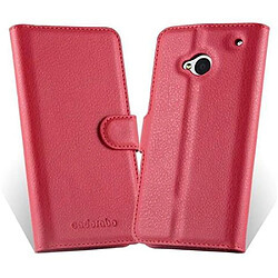 Cadorabo Coque HTC ONE M7 Etui en Rouge