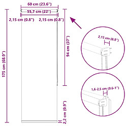 vidaXL Store enrouleur occultant largeur du tissu 55,7 cm polyester pas cher