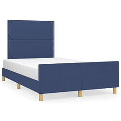 Maison Chic Lit adulte - Cadre Structure de lit avec tête de lit Contemporain Bleu 120x200 cm Tissu -MN98420