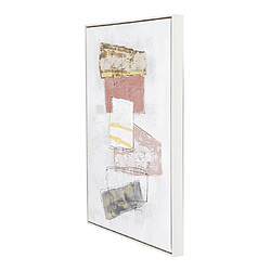 Pegane Tableau peinture à l'huile sur toile,peinte à la main abstraite avec cadre en bois - Longueur 60 x Profondeur 4 x Hauteur 80 cm