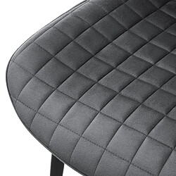 Acheter ML-Design Lot de 6 Chaises de Salle à Manger, Anthracite, Assise en Velours avec Pieds Métalliques Noirs