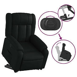 Maison Chic Fauteuil Relax pour salon, Fauteuil inclinable Noir Similicuir -GKD31857 pas cher