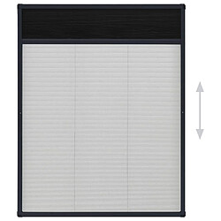 Avis vidaXL Moustiquaire plissée pour fenêtre Aluminium Anthracite 60x80 cm