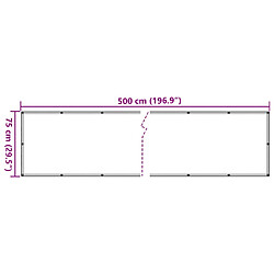 vidaXL Écran de balcon Beige 75x500 cm Tissu Oxford pas cher