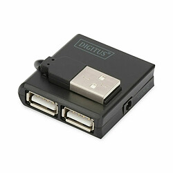 Digitus DA-70217 Hub USB 2.0 - 4 Ports - Noir - Compatible Windows