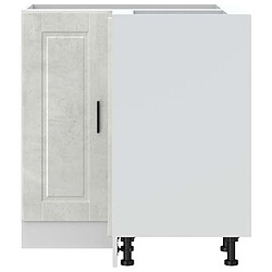 Acheter vidaXL Armoire d'angle de cuisine Porto gris béton bois d'ingénierie