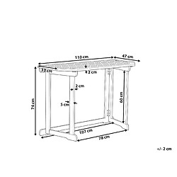 Avis Beliani Table de jardin Bois Bois clair TREIA