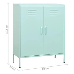 vidaXL Armoire de rangement Vert menthe 80x35x101,5 cm Acier pas cher