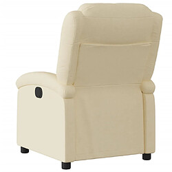 Acheter vidaXL Fauteuil inclinable électrique Crème Tissu