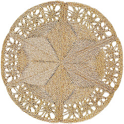 ICONIK INTERIOR Tapis rond en jute - Boho Bali - 100 CM - Bilú Naturel