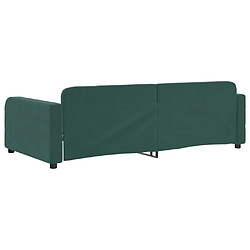 Acheter vidaXL Lit de repos sans matelas vert foncé 90x200 cm velours