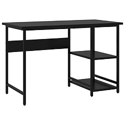 vidaXL Bureau d'ordinateur Noir 105x55x72 cm MDF et métal