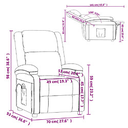 vidaXL Fauteuil de massage Crème Similicuir pas cher