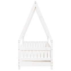 Maison Chic Lit simple Cadre de lit pour enfant,Lit d'Enfant Moderne blanc 70x140 cm bois de pin massif -MN67203 pas cher