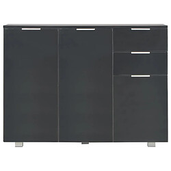 Avis Maison Chic Commode Buffet - Meuble de rangement Noir brillant 107x35x80,5 cm -GKD24007