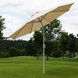 Decoshop26 Parasol de jardin Ø 3m inclinable polyester/aluminium 5kg crème 04_0003883