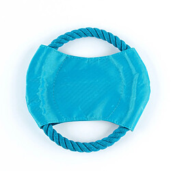 Universal Frisbee pour animaux de compagnie, corde en coton, fer tissé, morsure de chien, corde d'entraînement, raquette (bleu).