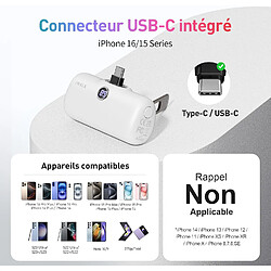 Acheter SANAG Mini Chargeur Portable Avec Support, Banque D'Énergie Usb-C, Chargement Rapide 20W, 5000Mah, Affichage Led, Compatible Avec Iphone 16/16 Plus/16 Pro/16 Pro /15 Et Samsung S24/S23