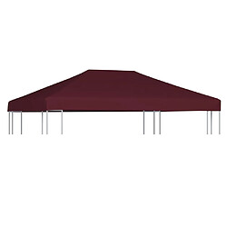 vidaXL Toile supérieure de gazebo 310 g/m² 3x4 m Bordeaux