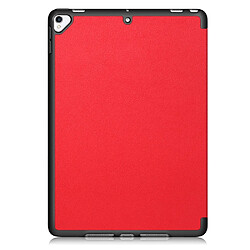 Avis Etui en PU + TPU avec support tripliure et porte-stylet rouge pour votre Apple iPad 10.2 (2019)