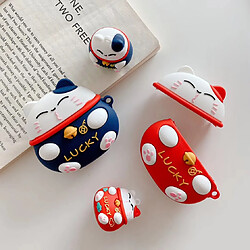 Avis GUPBOO Airpods Coque Housse Étui Protecteur Compatible pour AirPods1/2-Silicone de dessin animé mignon chat chanceux