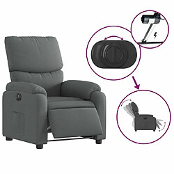 Maison Chic Fauteuil Relax pour salon, Fauteuil inclinable électrique Gris foncé Tissu -GKD26020 pas cher