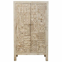 Armoire Alexandra House Living Blanc Bois 35 x 140 x 78 cm pas cher