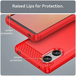 Avis Htdmobiles Coque pour Sony Xperia 5 V - housse etui silicone gel carbone + film ecran - ROUGE