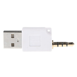 Adaptateur usb 2.0 to 3.5mm pour Apple iPod Shuffle 1er 2ème génération blanc