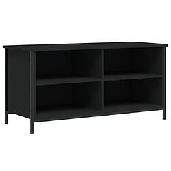 vidaXL Meuble TV Noir 100x40x50 cm Bois d'ingénierie