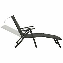 Maison Chic Salon de jardin 3 pcs - Table et chaises d'extérieur - Mobilier/Meubles de jardin Moderne Textilène et aluminium Noir -MN87335 pas cher