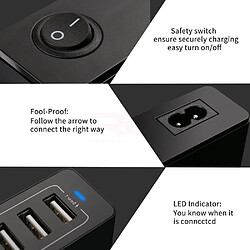 Universal Noir 50W station chargeur multiport USB pour chargement rapide chargeur 10 ports 5V10A station chargeur multiport rapide pour téléphone portable pas cher