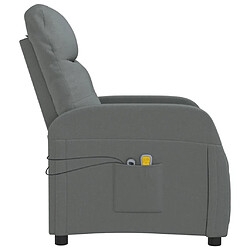 Acheter vidaXL Fauteuil électrique de massage Gris foncé Tissu