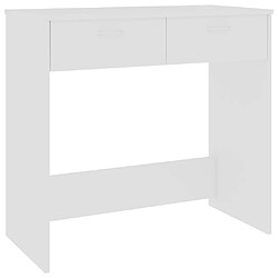 Maison Chic Bureau,Table de travail,bureau de travail pour chambre Blanc 80x40x75 cm Bois d'ingénierie -GKD41891