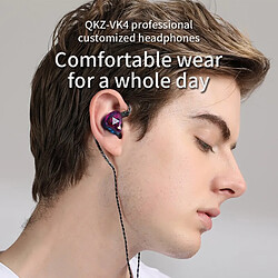 GUPBOO Écouteurs intra-auriculaires QKZ VK4 ZST Pro avec câble détachable