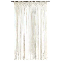 vidaXL Rideau en macramé 140x240 cm Coton