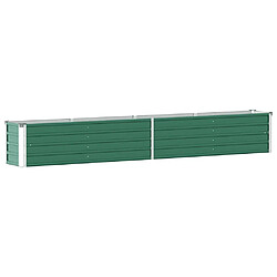 vidaXL Lit surélevé de jardin Acier galvanisé 320x40x45 cm Vert