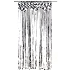 vidaXL Rideau en macramé Anthracite 140x240 cm Coton