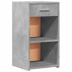 Avis vidaXL Tables de chevet 2 pcs gris béton 35x34x65 cm bois ingénierie