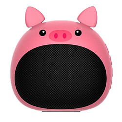 Universal Véritable haut-parleur stéréo sans fil mini Bluetooth animal sans fil pour enfants imperméables, messages vocaux, cartes, radio, | haut-parleur portable (rose)