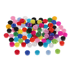 Bouton rond en résine 2 trous couleur bonbon 100pcs pour coudre scrapbook 6mm