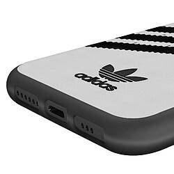 Adidas Coque pour iPhone 11 Pro Max Bords Surélevés 3 Stripes Blanc pas cher