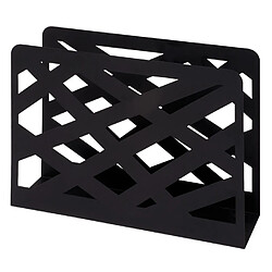 Porte revues en acier ajouré motifs quadrillages 35x10x26cm Pop - Noir