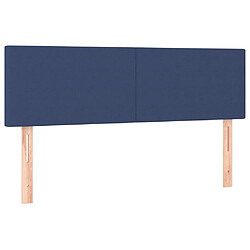 vidaXL Têtes de lit 2 pcs Bleu 72x5x78/88 cm Tissu